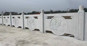 玉溪芝麻白河道栏杆 石材栏杆
